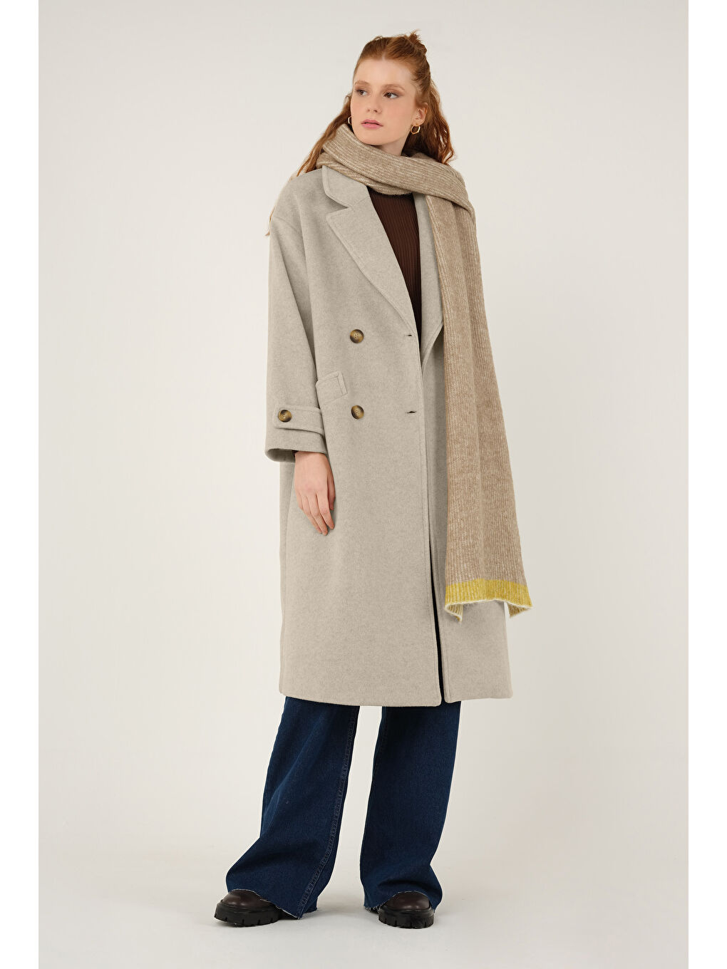 Kolu Apolet Detaylı Kaban Bej