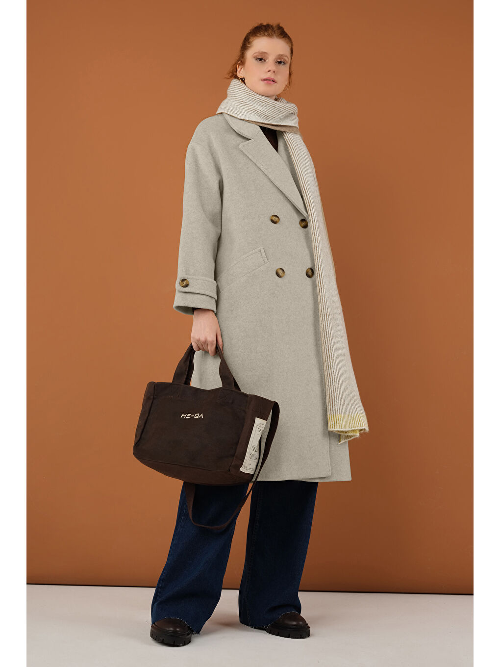 Kolu Apolet Detaylı Kaban Bej-2