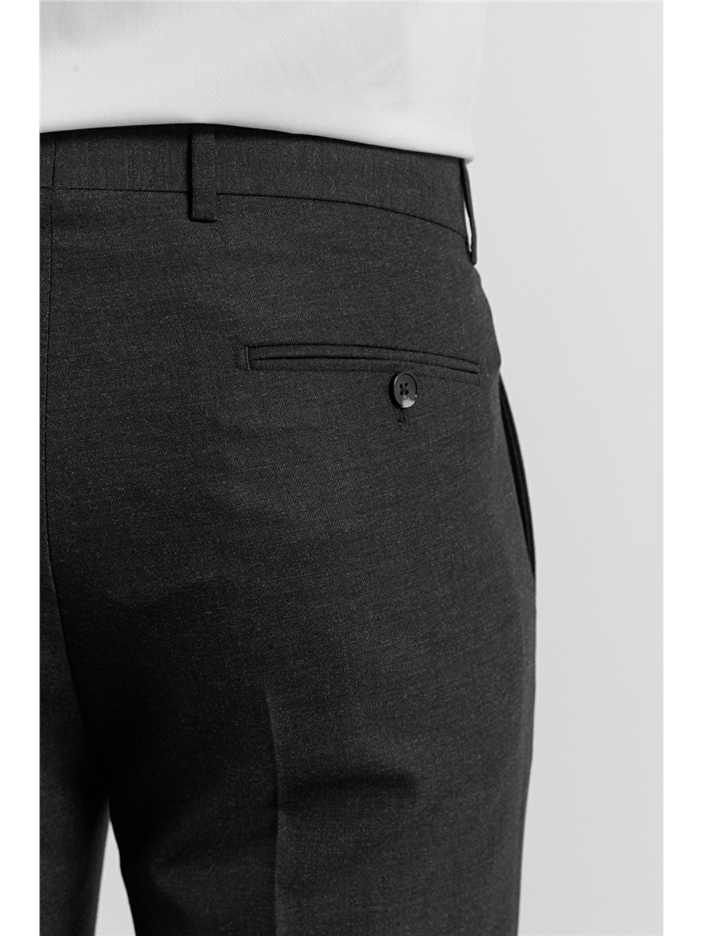 Siyah Yan Cep Comfort Fit Esnek Pantolon 1003255176-4