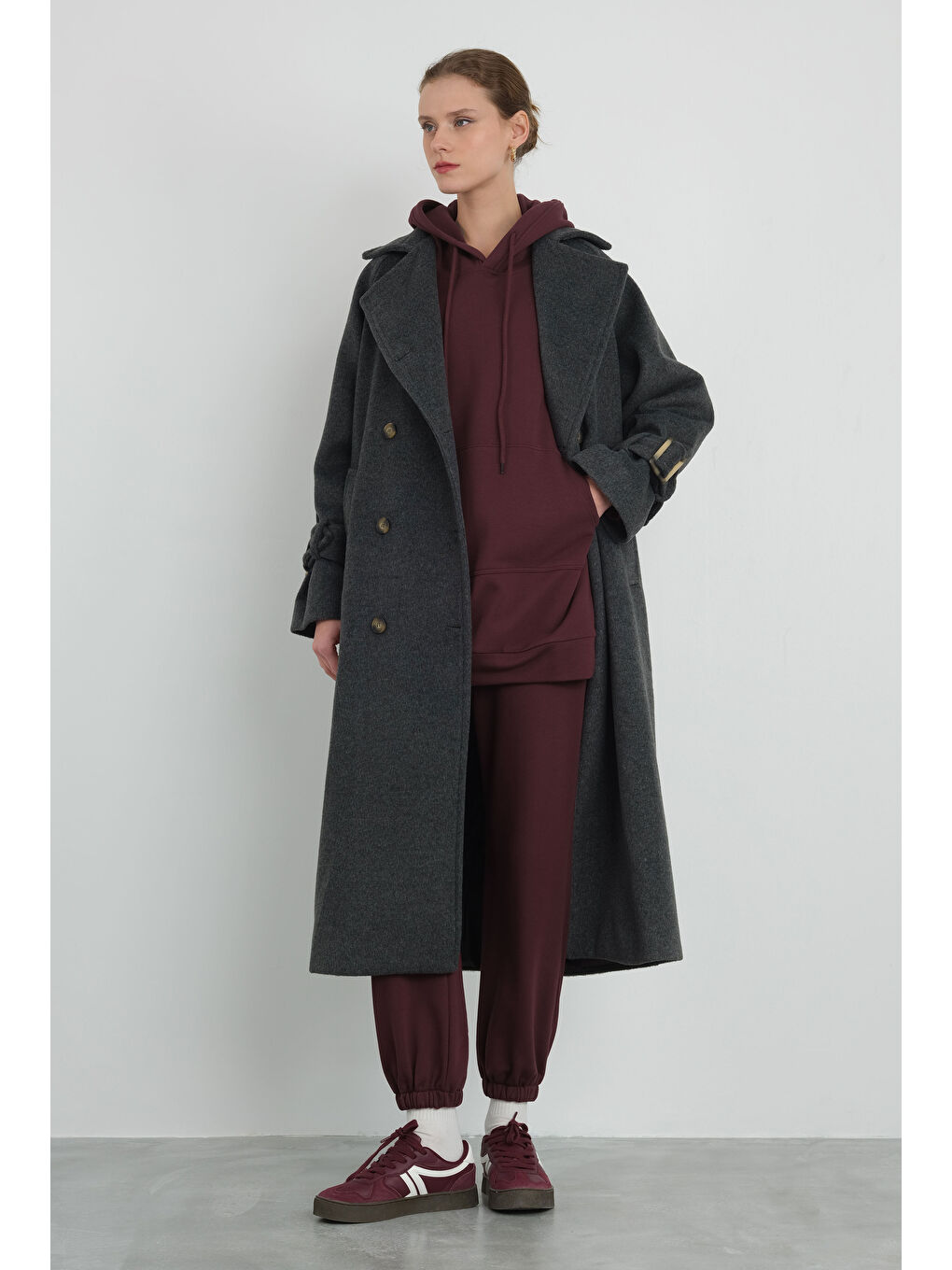 Uzun Kruvaze Kaban Antrasit-2