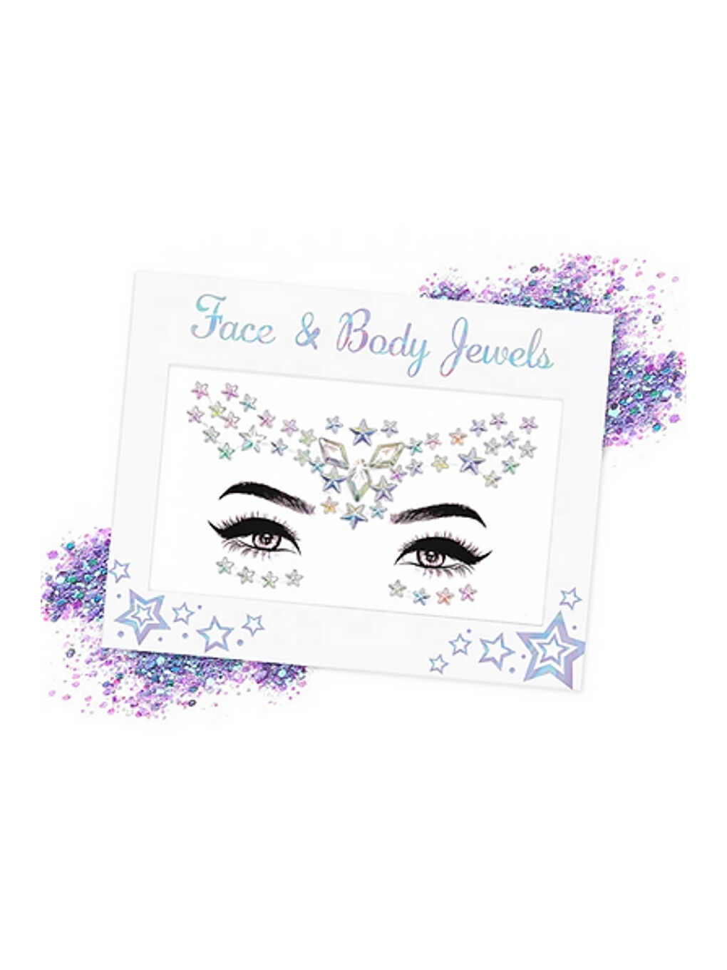 Gümüş Elmas Model Kız Çocuk Yüz Sticker