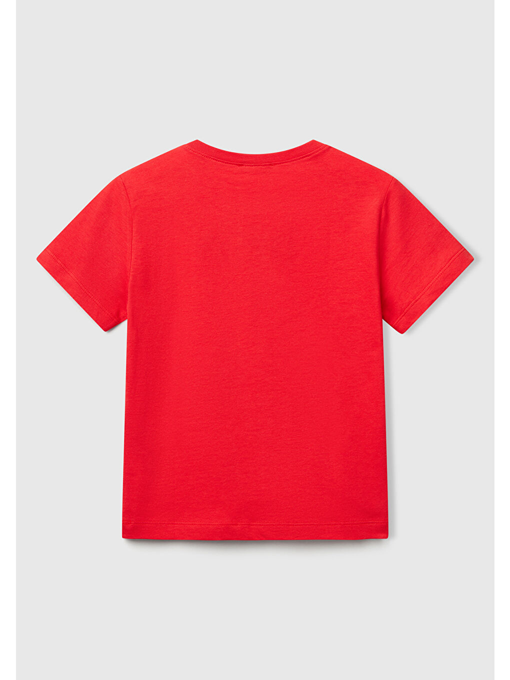 Erkek Çocuk Kırmızı Benetton Logo Baskılı T-Shirt-1