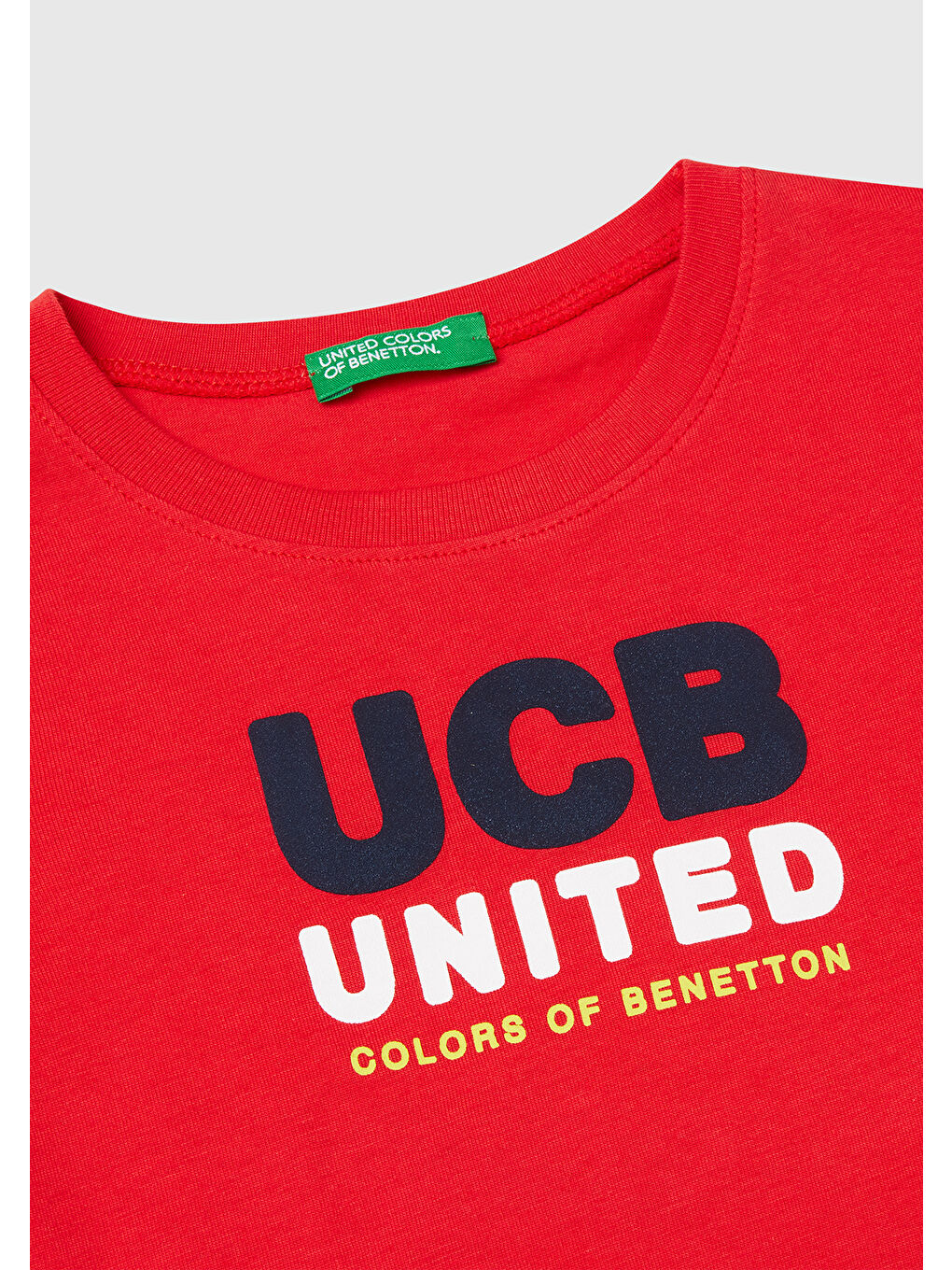 Erkek Çocuk Kırmızı Benetton Logo Baskılı T-Shirt-2