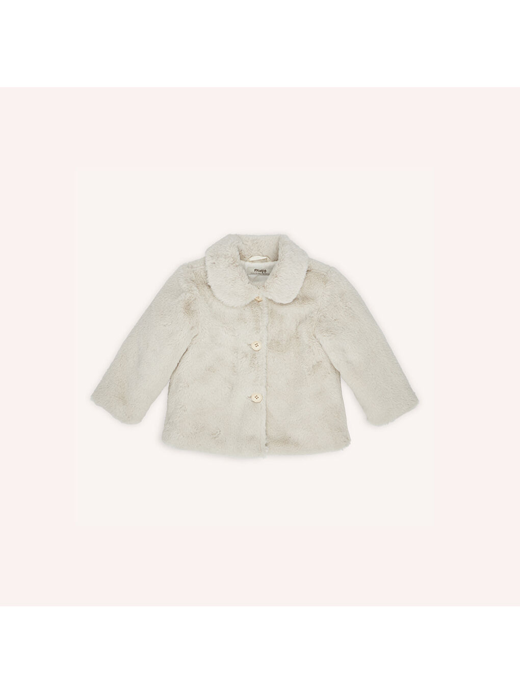 Bej Kız Çocuk Pelüş Mont