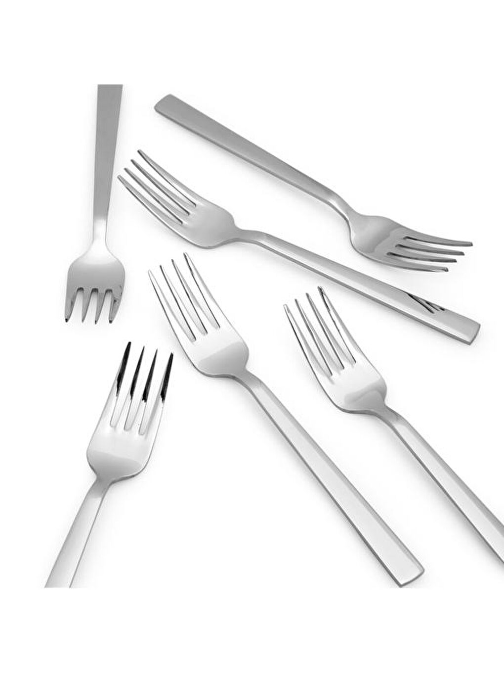 Gri Girit 6'lı Tatlı Çatalı-1