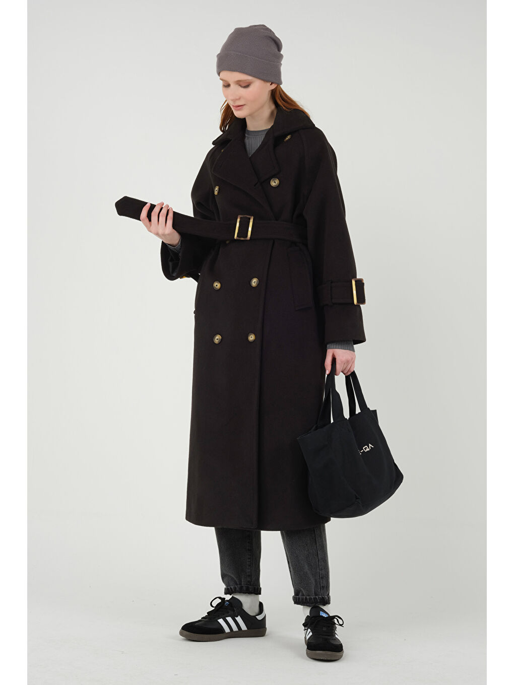 Uzun Kruvaze Kaban Siyah-2