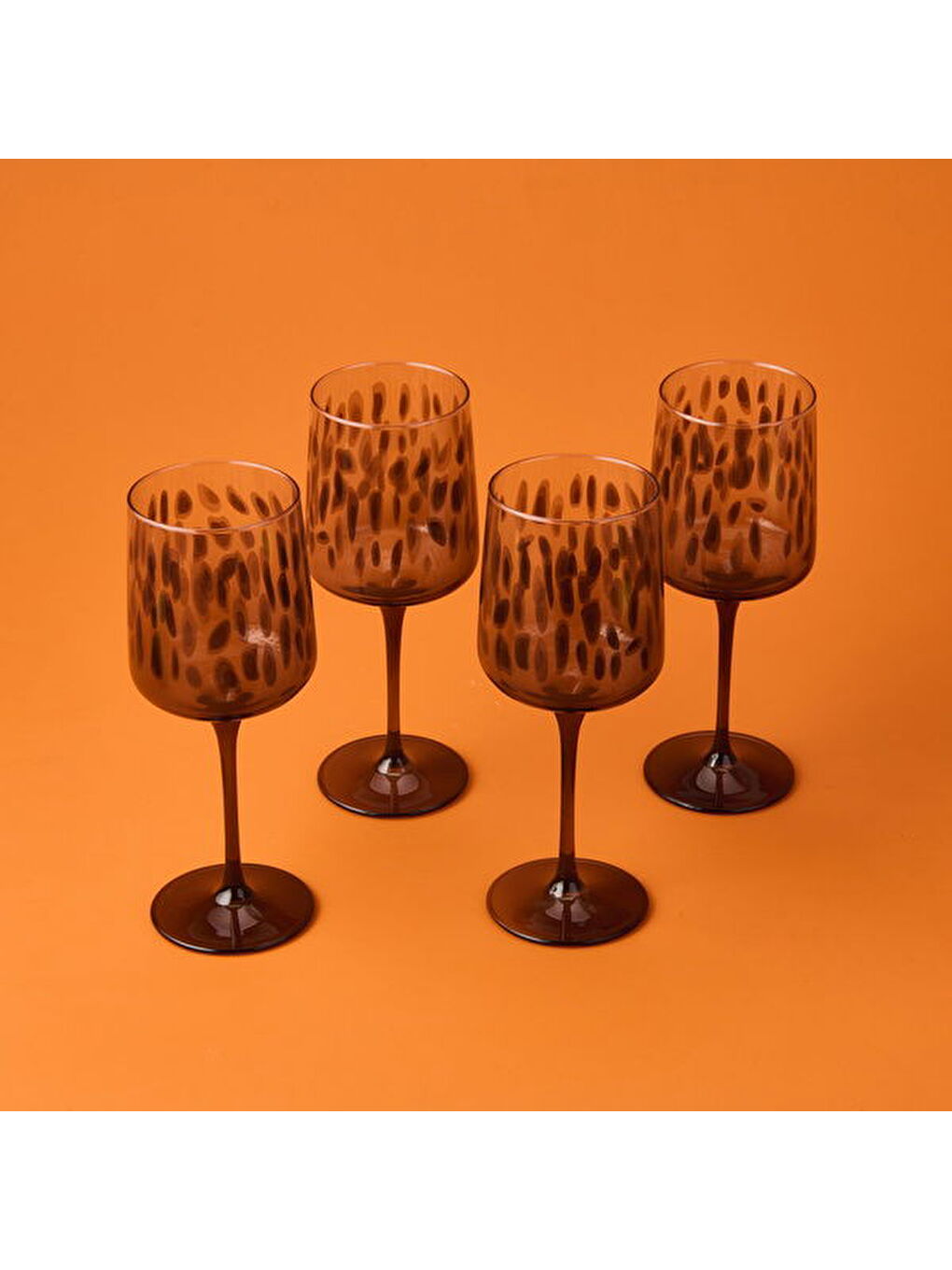 Karışık Calista 4'lü Ayaklı Bardak Seti - Siyah - 320 ml