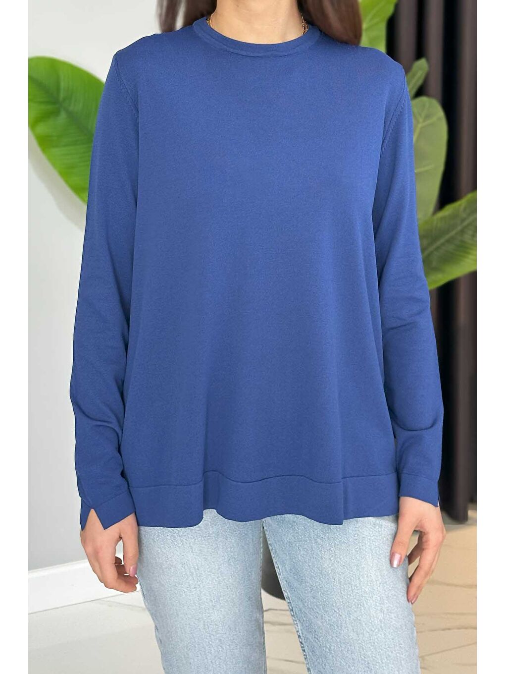 Mavi Merserize Standart Tunik NS-22Y-902TNK Saks