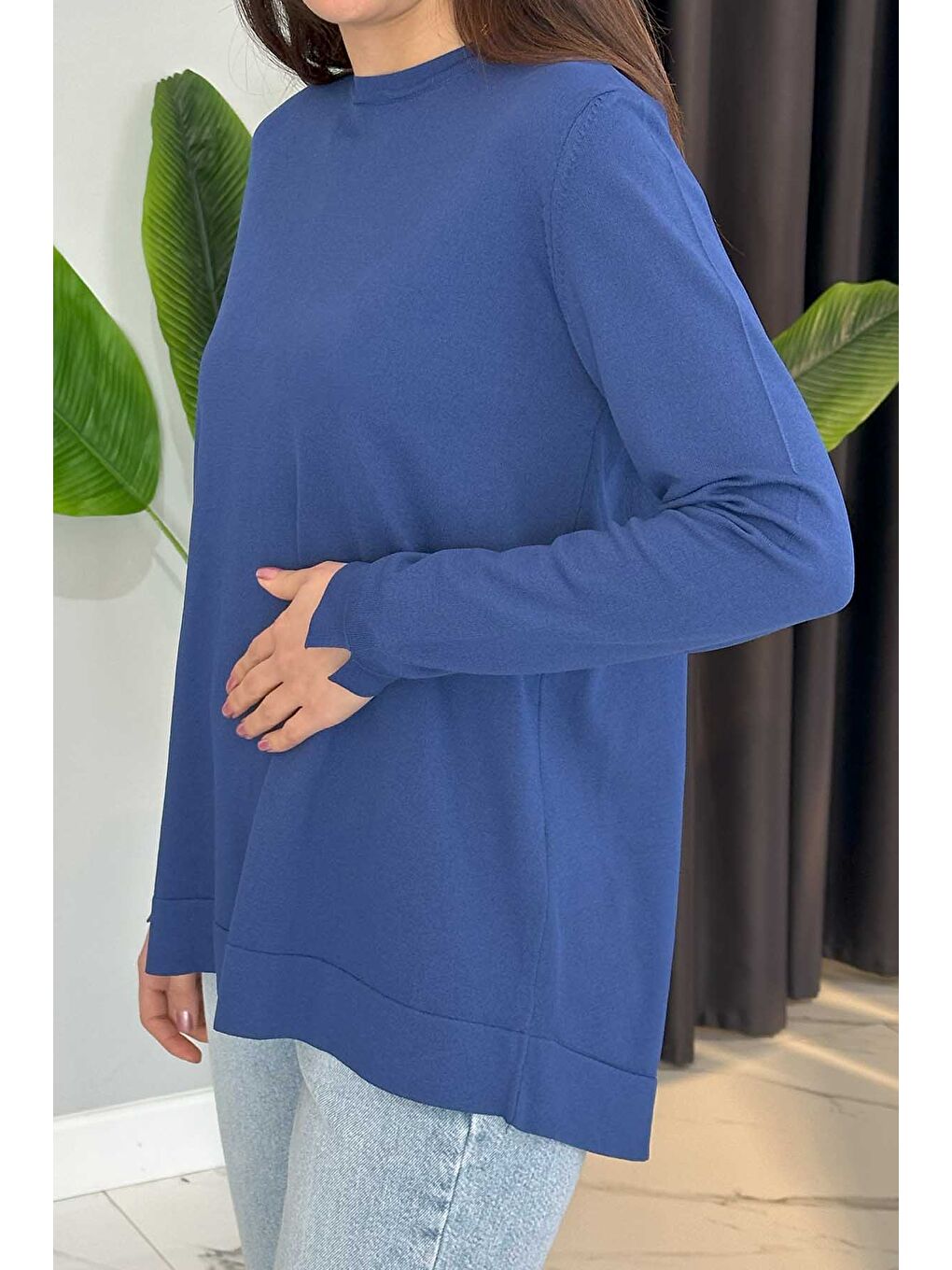 Mavi Merserize Standart Tunik NS-22Y-902TNK Saks-1