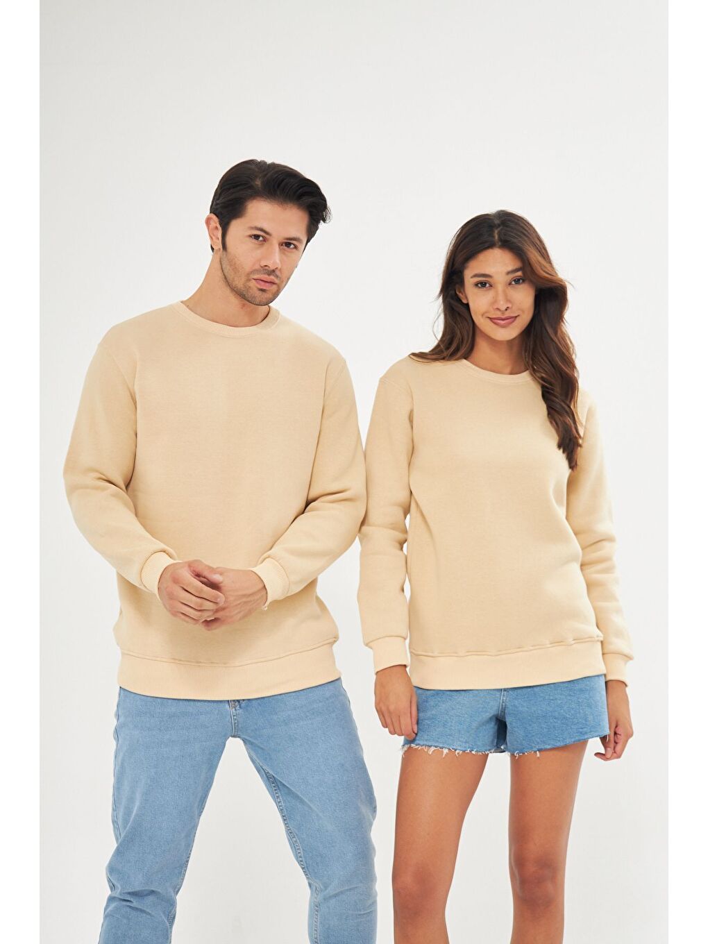 Ekru Unisex Slim Fit Sweatshirt-2