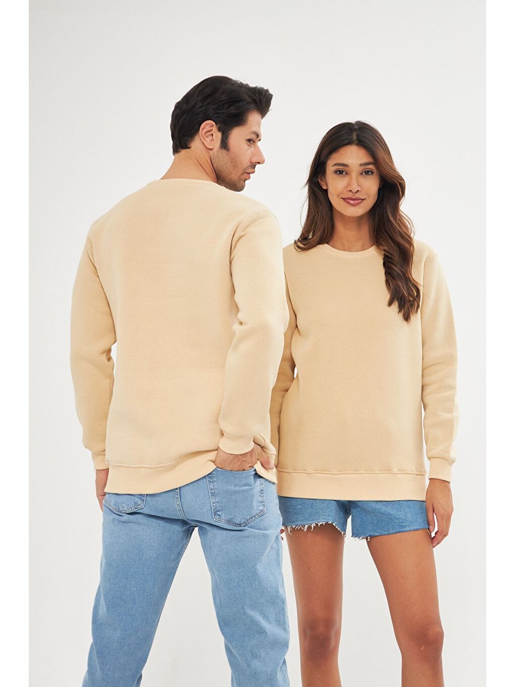 Ekru Unisex Slim Fit Sweatshirt-3