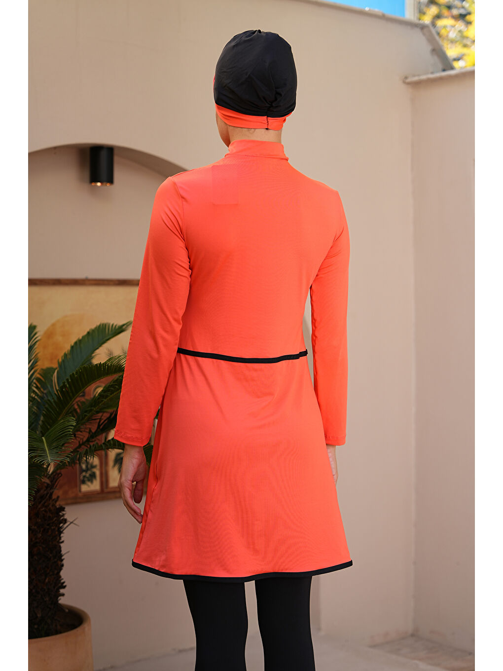 Mercan Pareo Model Tasarım Taytlı Kapalı Tesettür Mayo 2230-4