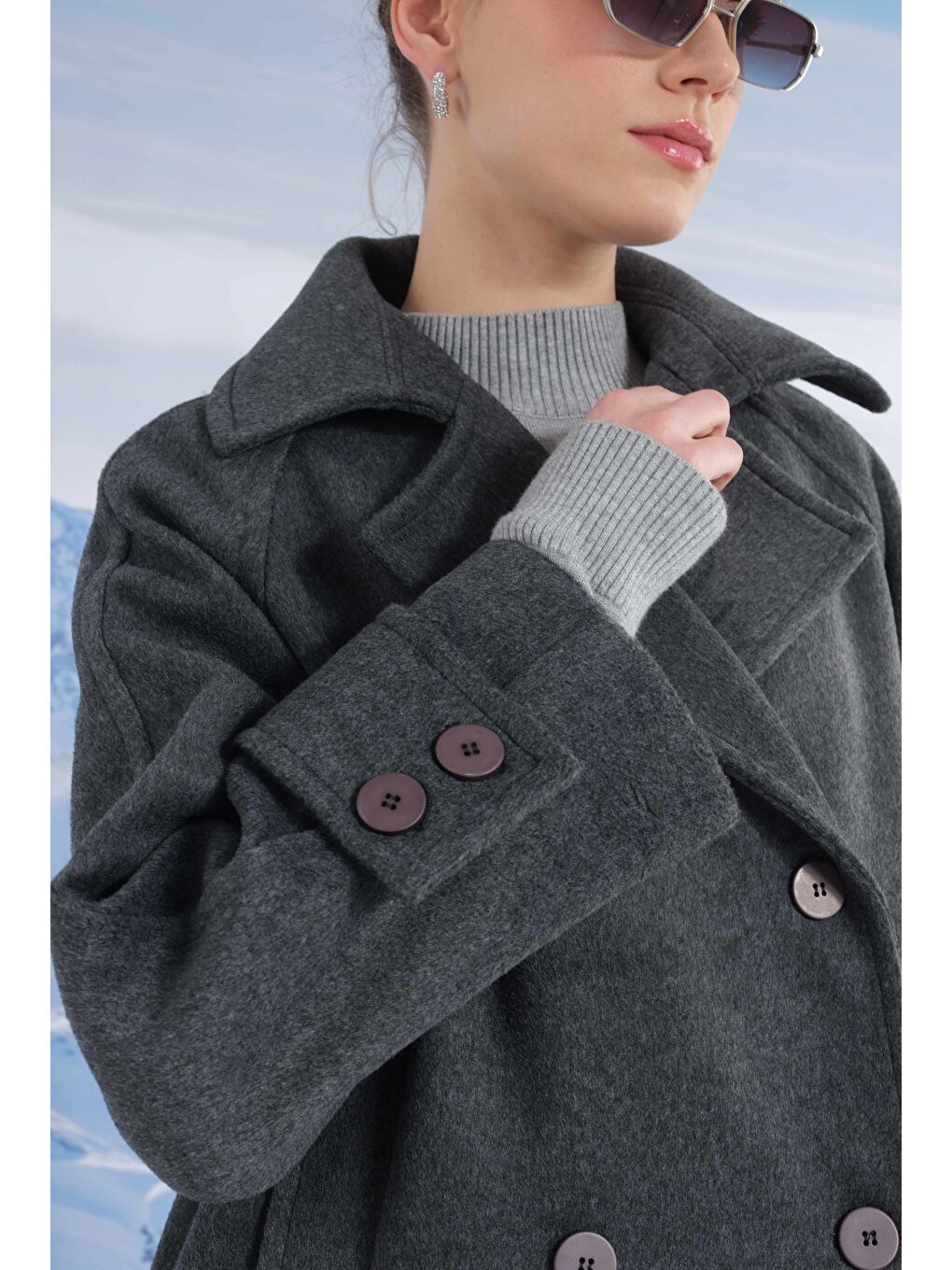 Kısa Kruvaze Kaban Antrasit-4