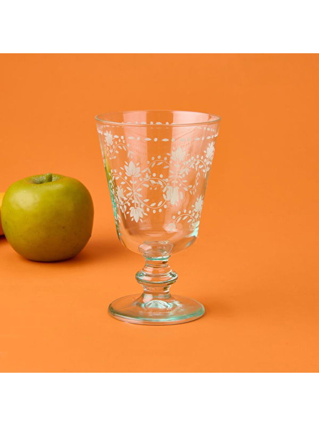 Karışık Lina Ayaklı Su Bardağı - Turkuaz - 280 ml-1