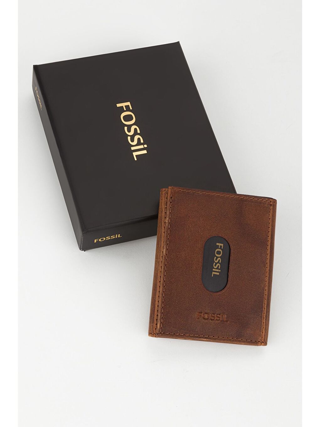 Kahverengi Kutulu Hakiki Deri Haki Unisex El Portföyü Kartlık Cüzdan-5