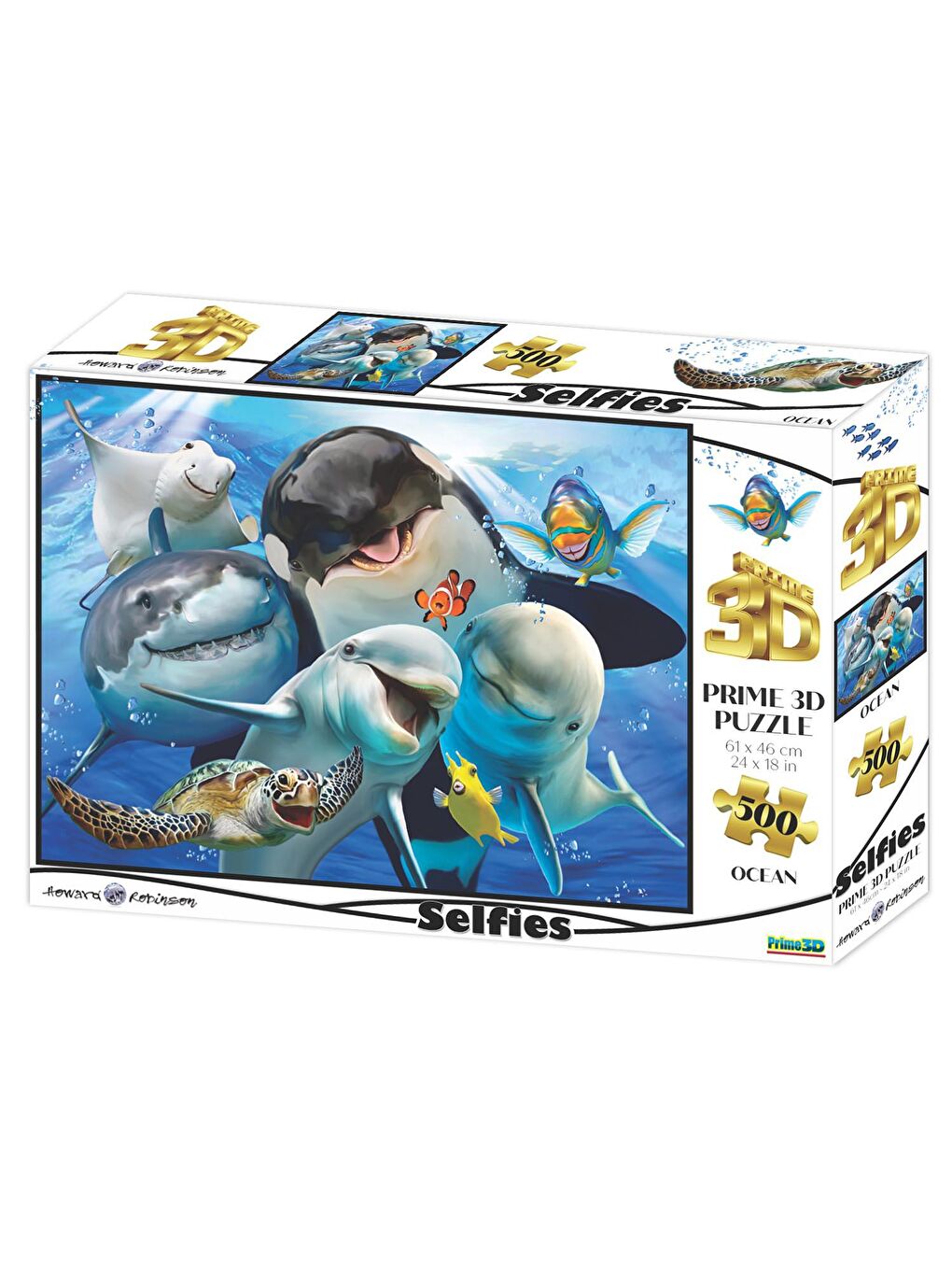 Prime 3D Renksiz Okyanus Selfie 500 Parça Yetişkin Puzzle 10059