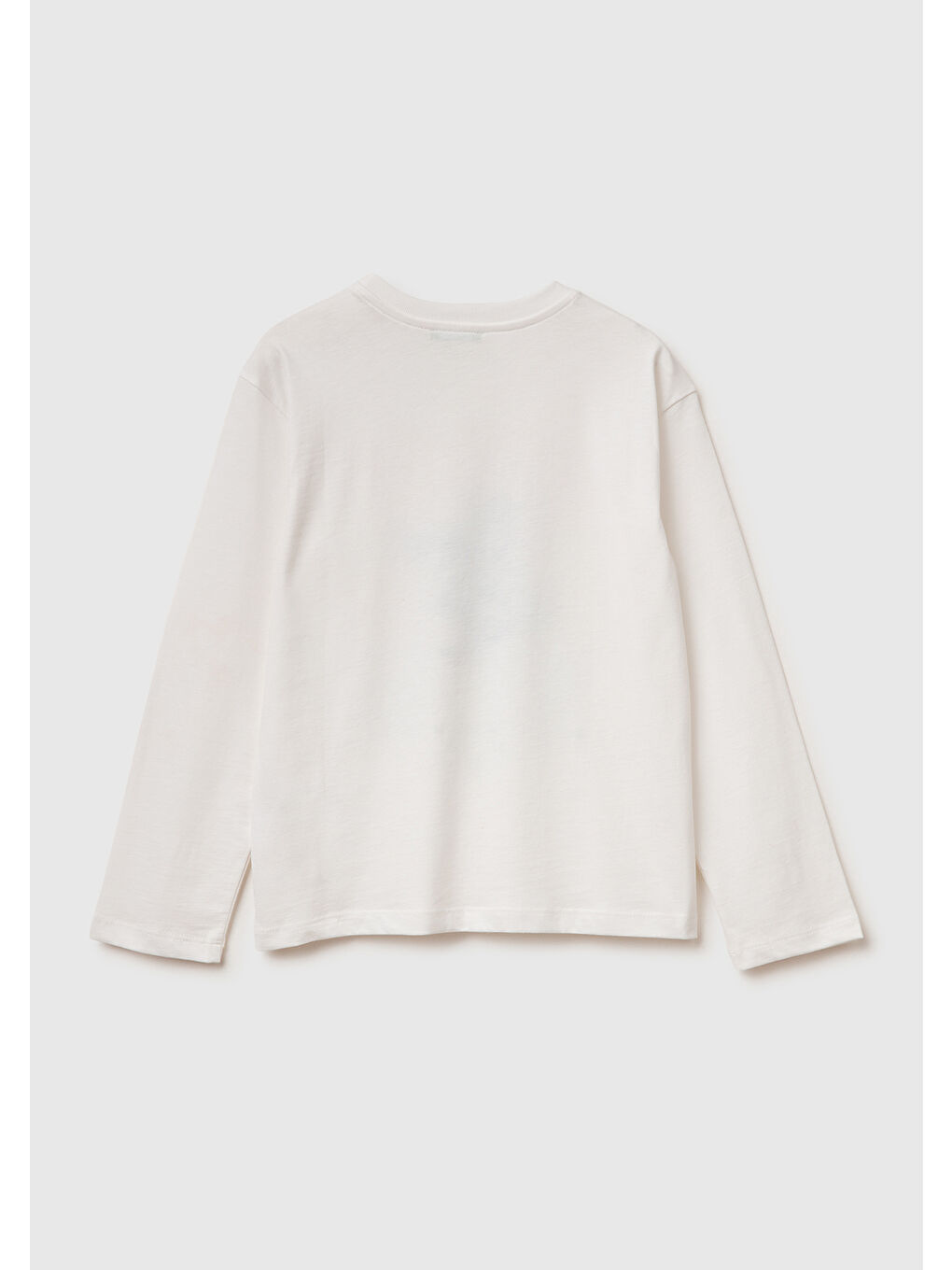 Erkek Çocuk Ekru Baskılı Jarse Bisiklet Yaka Uzun Kollu T-shirt-1