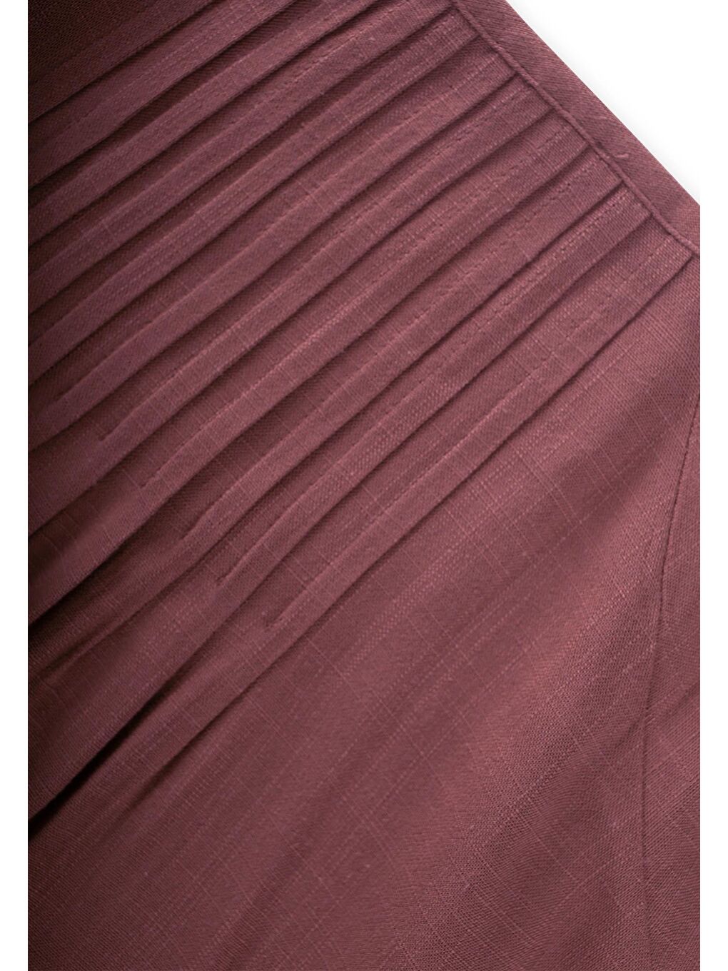 Mürdüm Kız Çocuk Keten Elbise-2