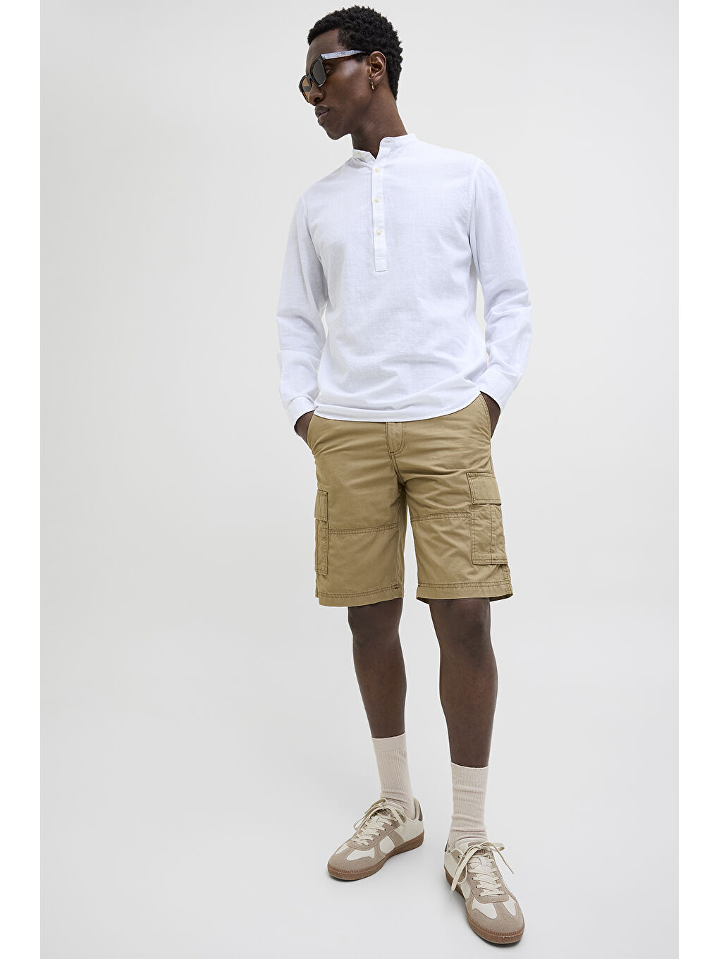 Bej Pants Studio Jpstcole Pamuklu Relaxed Fit Kargo Short 12274389-1