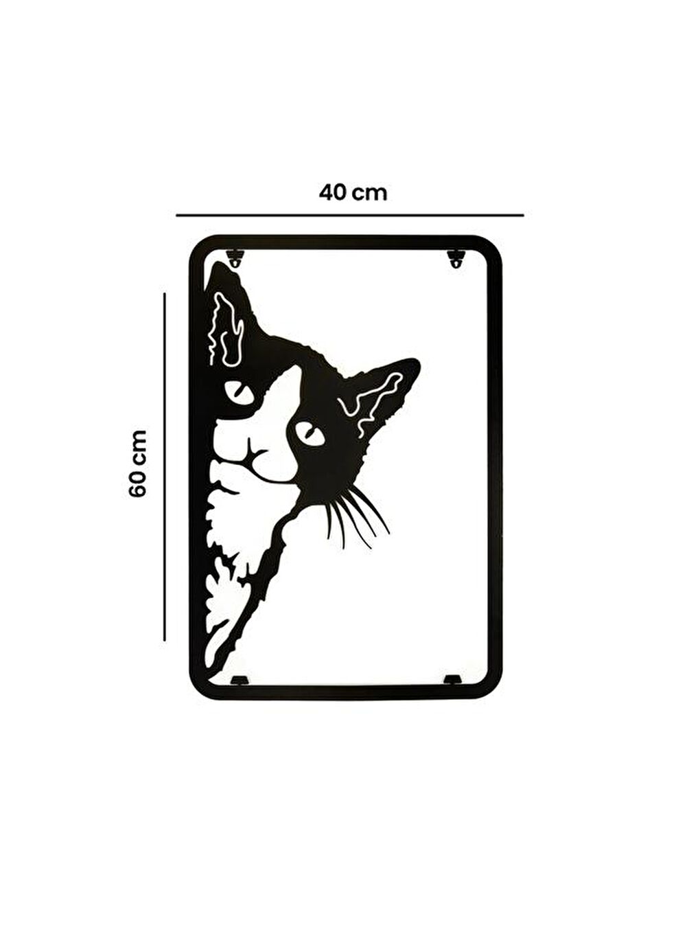 Deco Metal Tablo - Siyah - 40x60 cm-3