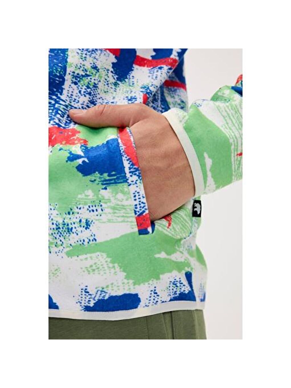 Karışık Full Zip Drew Polar Erkek Dik Yaka Fermuarlı Sweatshirt-4