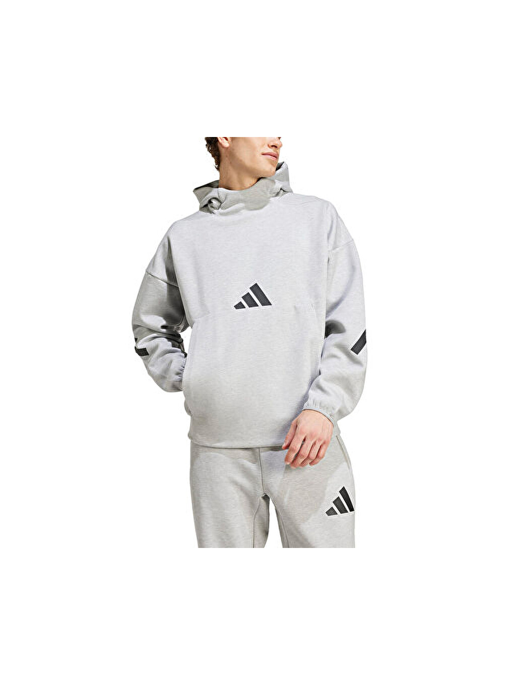 M Z.n.e. Hd Erkek Günlük Sweatshirts Je3070 Gri-1