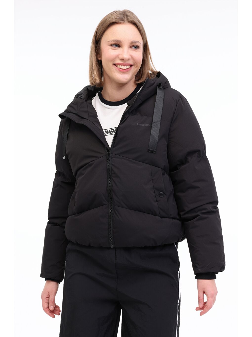 WL NORA 2-212171010 4PR Siyah Kadın Kısa Kaban