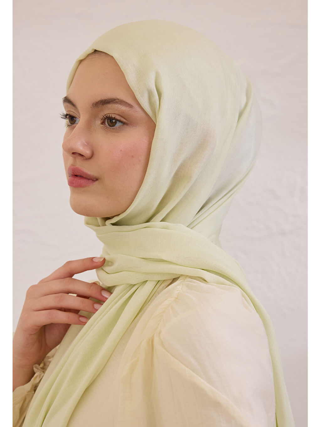 Soft Viskon Şal Uçuk Yeşil-2