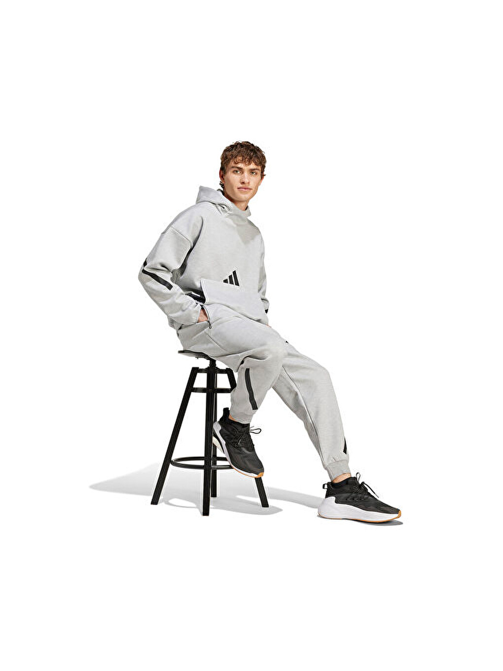 M Z.n.e. Hd Erkek Günlük Sweatshirts Je3070 Gri-7