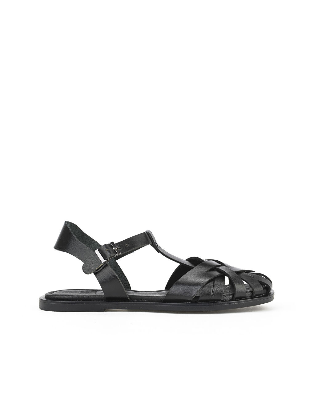 Kadın Hakiki Deri Sandalet 1511010Z07 Siyah