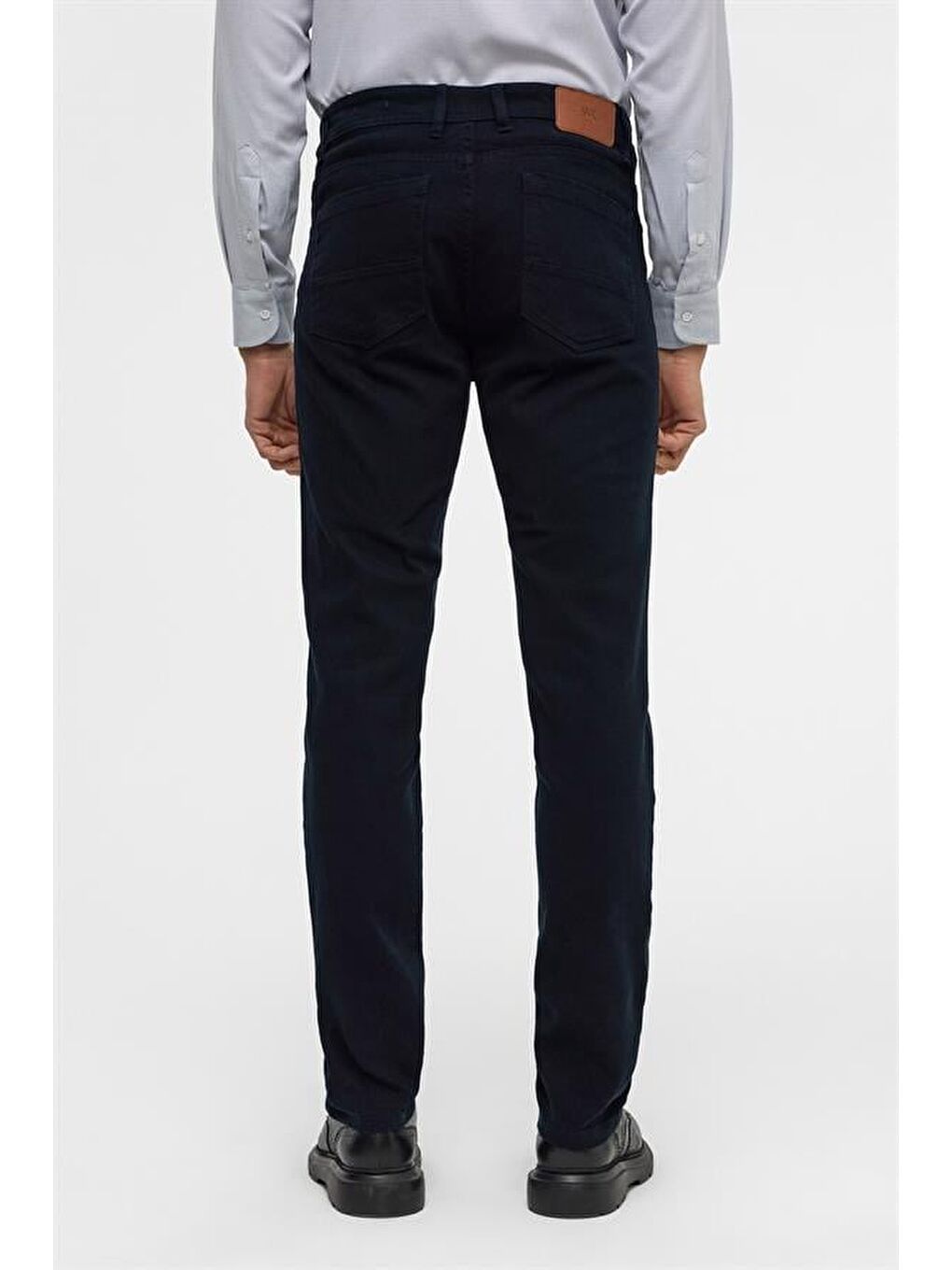 Lacivert Slim 5 Cep Kalıp Düz Pantolon-5