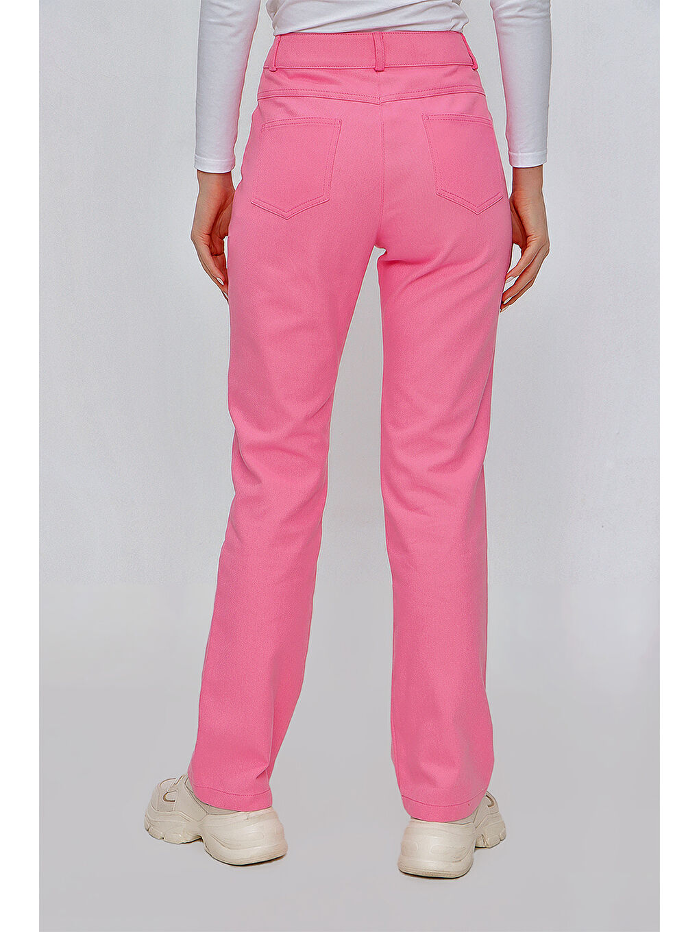 Pembe Pudra Beş Cep Pantolon-5