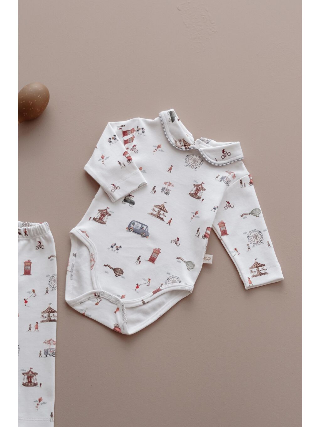 Beyaz Puffy Sleep Lunapark Serisi Body Tayt Takım-7