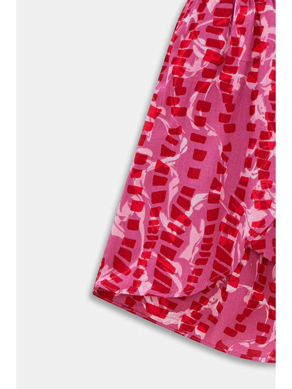 Mor Kadın Beli Lastikli Önü Parçalı Dokuma Şort - Viskon-2