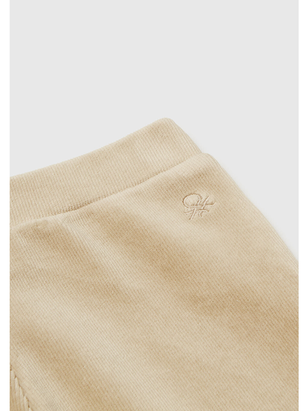 Kız Çocuk Gri Arkası Logo İşlemeli Geniş Paça Pantolon-2