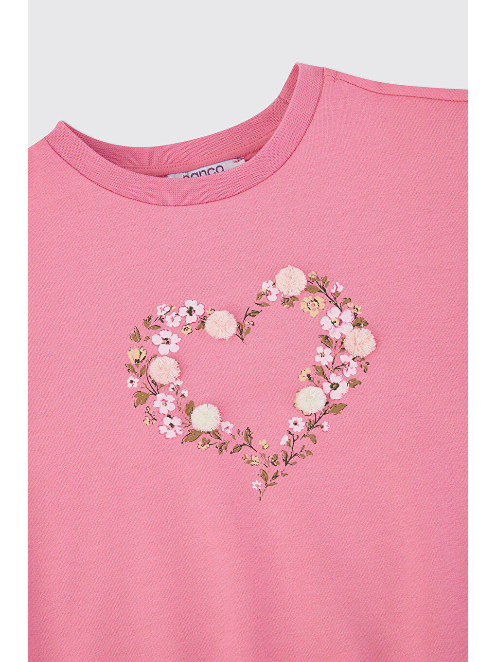 Kız Bebek Bisiklet Yaka Fuşya Sweatshirt-2