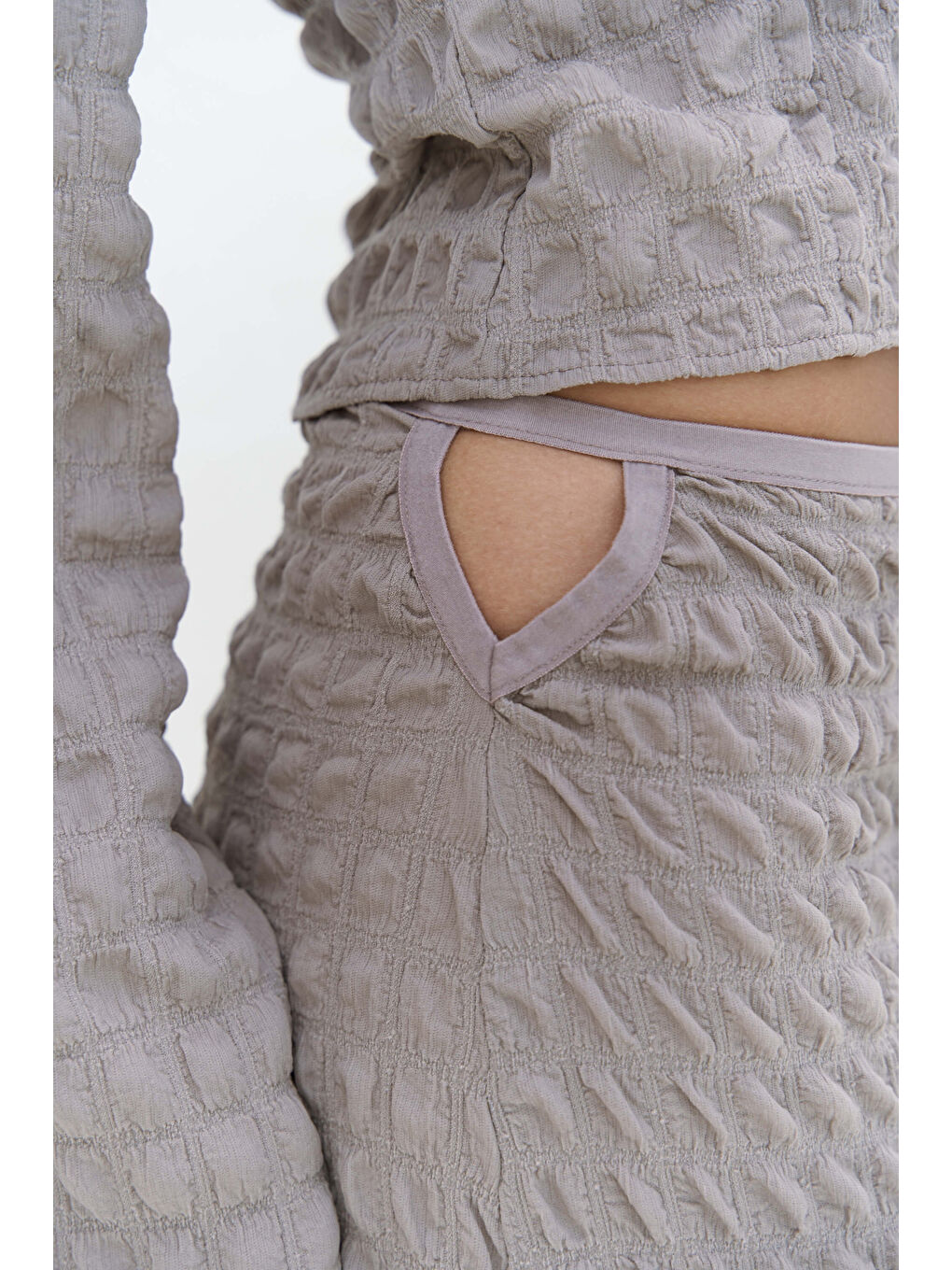 Bej Rania Vizon Gömlek Etek Takım-7