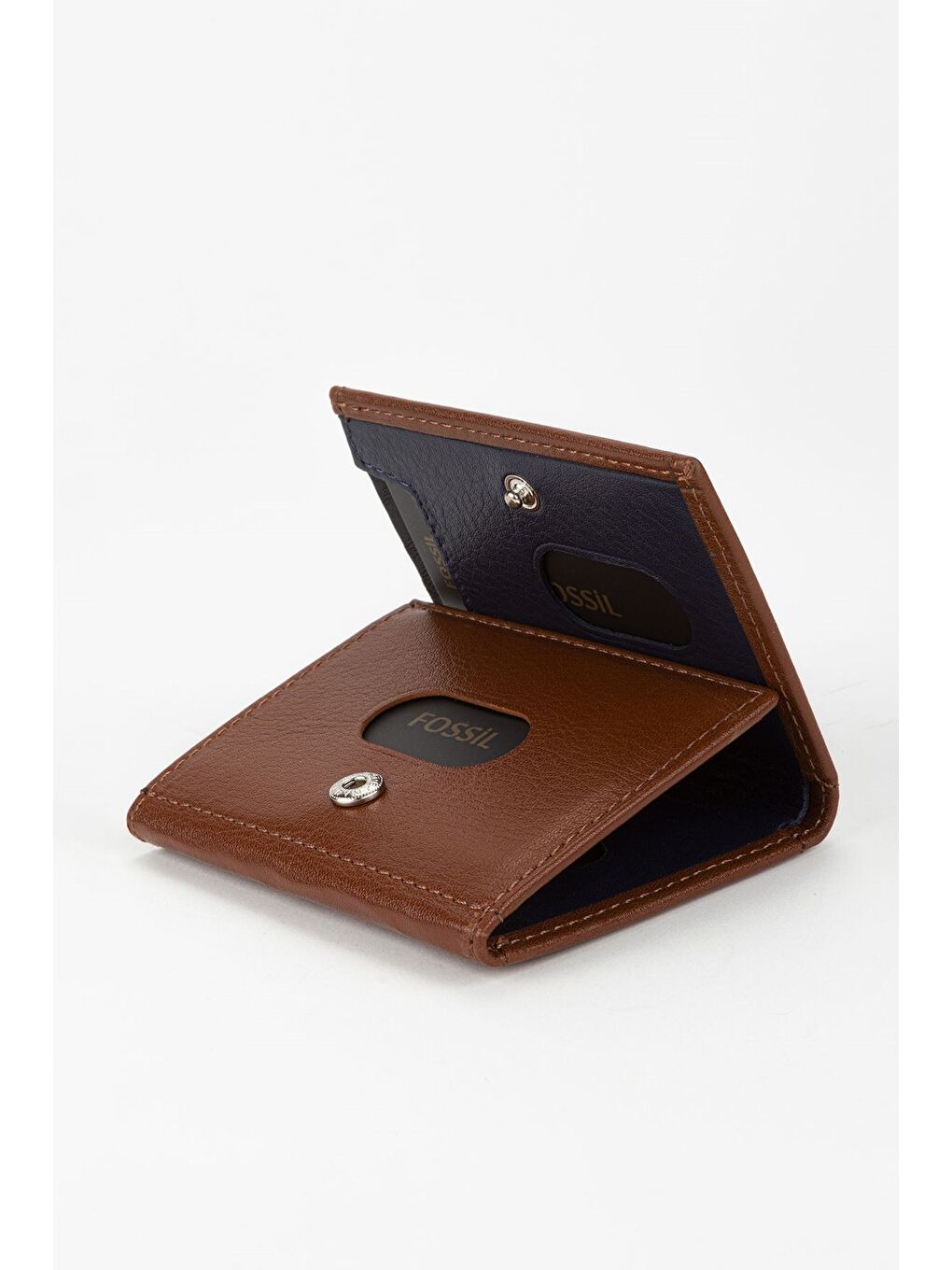 Kahverengi Kutulu Hakiki Deri Haki Unisex El Portföyü Kartlık Cüzdan-3