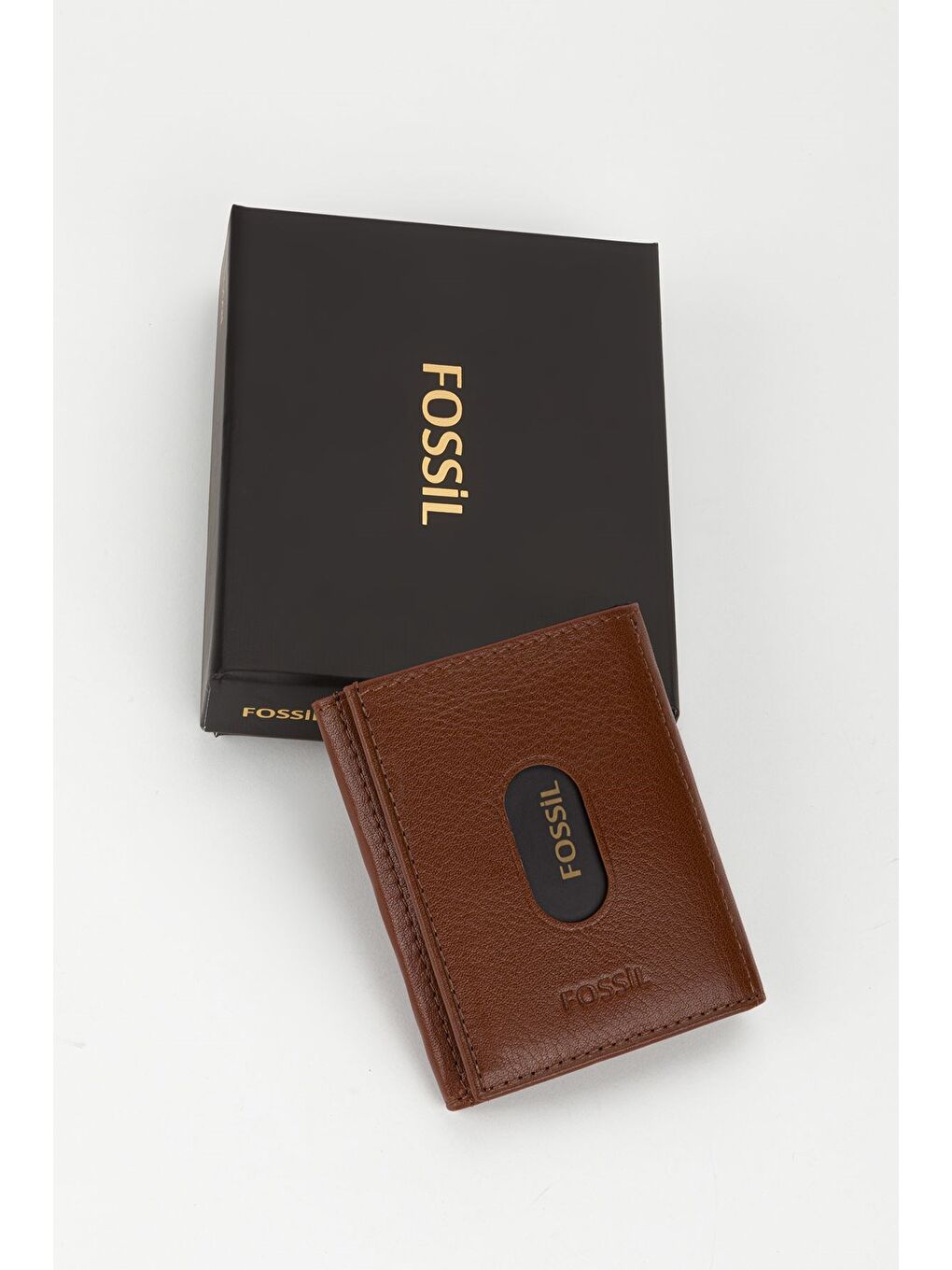 Kahverengi Kutulu Hakiki Deri Haki Unisex El Portföyü Kartlık Cüzdan-4