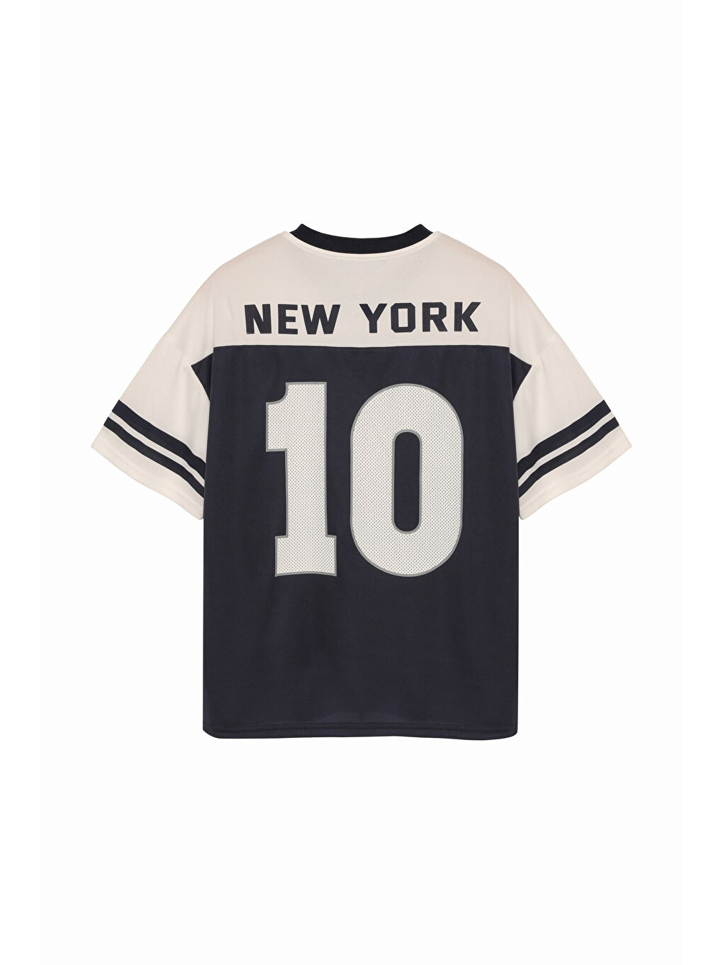 Sırtı New York Baskılı Forma Tişört Lacivert-2