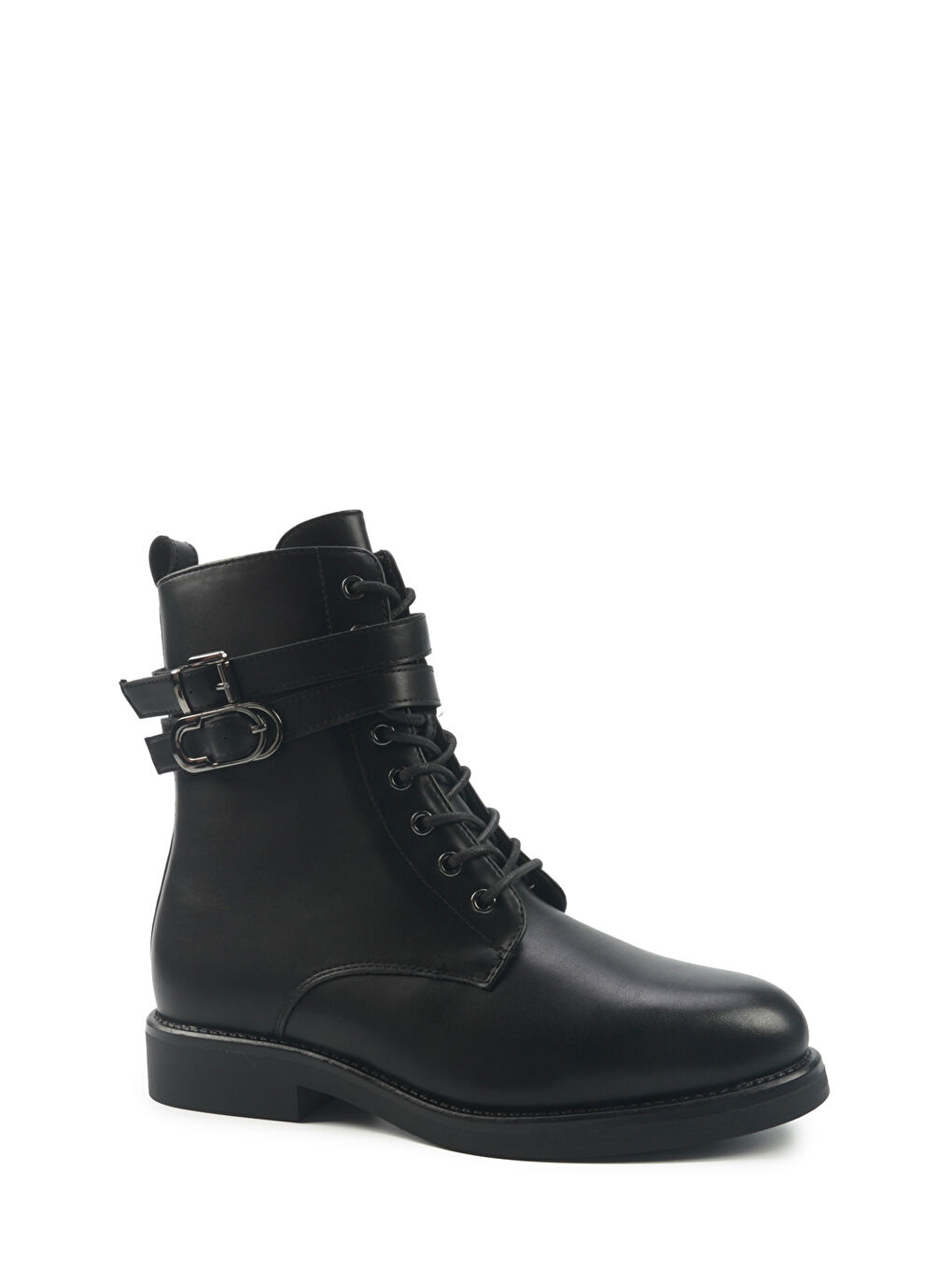 INT1225K184-KRK 5PR Siyah Kadın Düz Bot-1