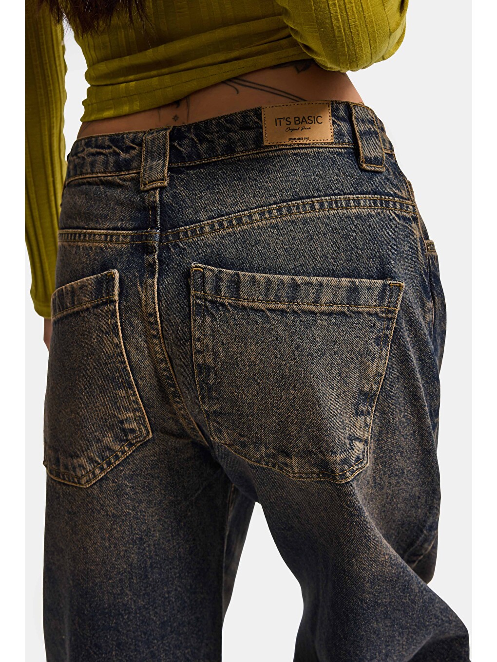 Mavi Kadın T.kot Rengi 2w6-64 Crop Barrel Fit Özel Tasarım Denim Jean-5