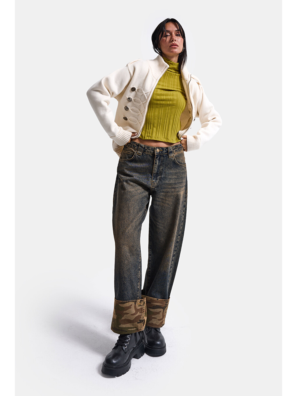 Mavi Kadın T.kot Rengi 2w6-64 Crop Barrel Fit Özel Tasarım Denim Jean-6