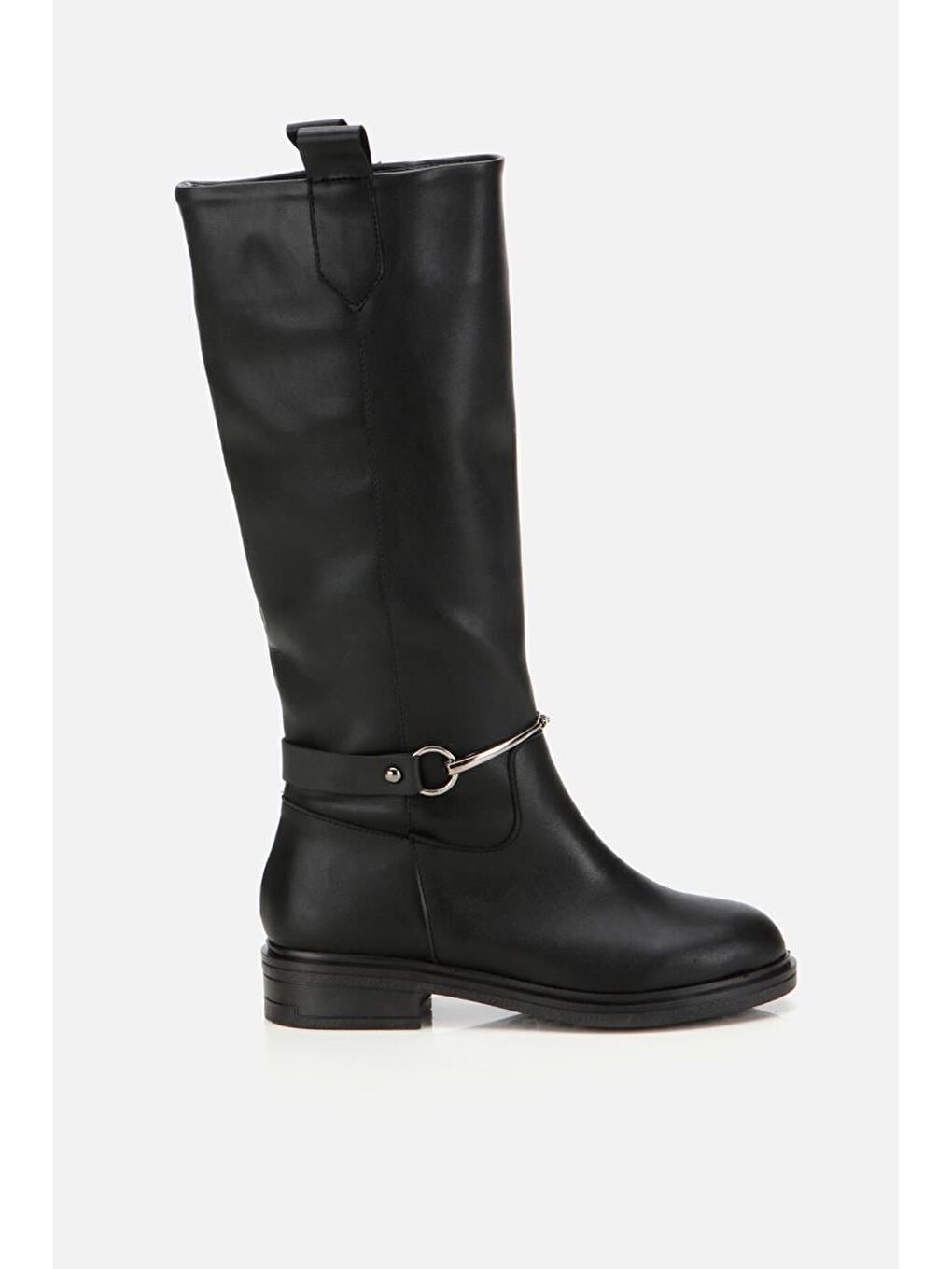 Kadın Siyah Zincir Detaylı Çizme