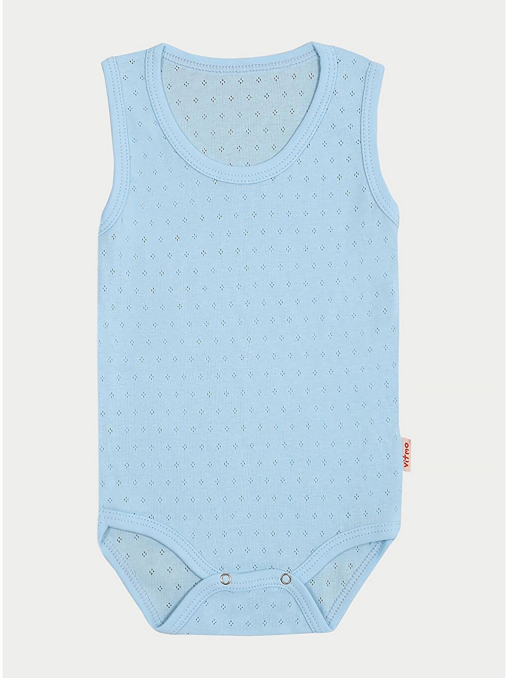 Askılı Bebek Body Zıbın Jakarlı  %100 Pamuk Doğal Kumaş Nefes Alan Mavi