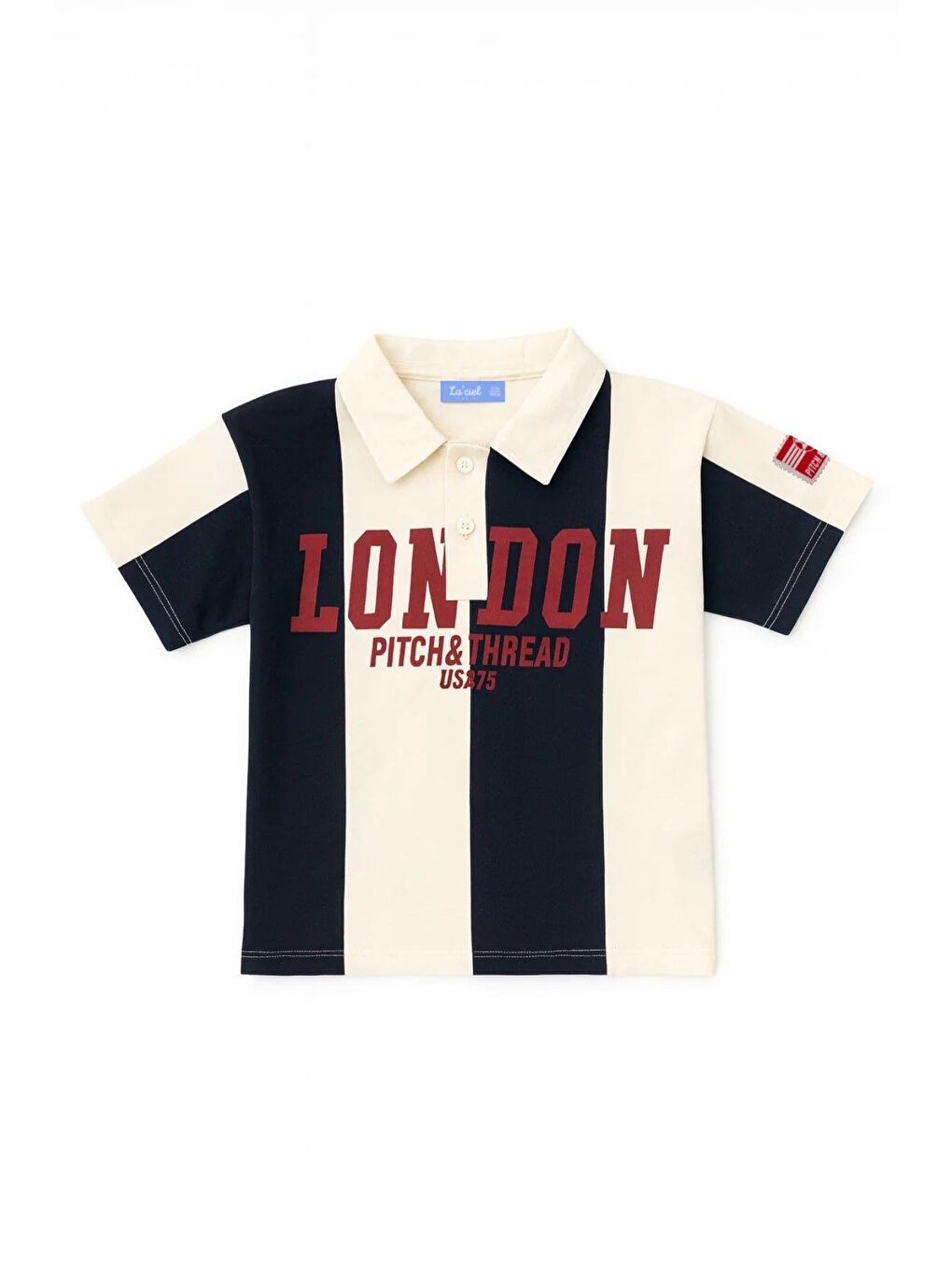 Karışık Erkek Çocuk Pamuklu Oversize Polo Yaka Baskılı T-Shirt Ve Bol Paça Jean Pantolon Takım-1