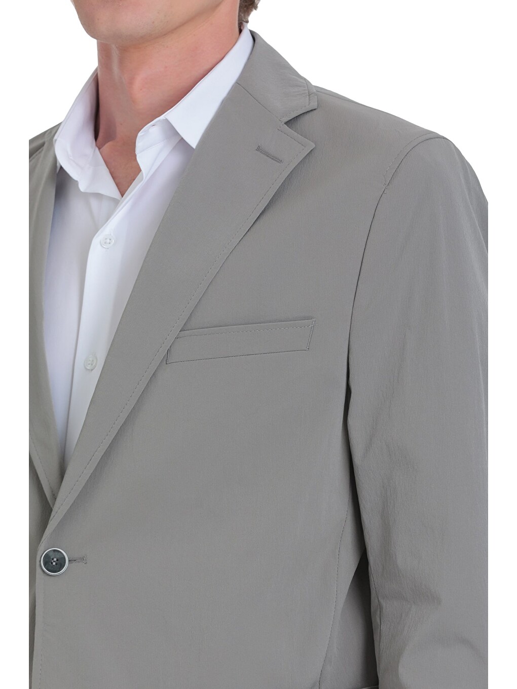 Bej Vizon Comfort Fit Mono Yaka Casual Takım Elbise-4