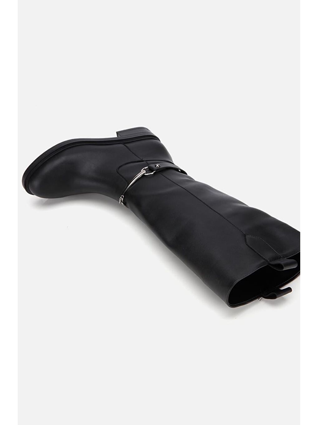 Kadın Siyah Zincir Detaylı Çizme-6