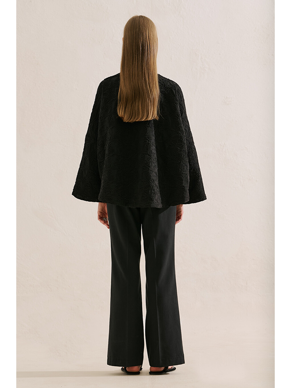 Premıum Nakışlı Kimono Siyah-4