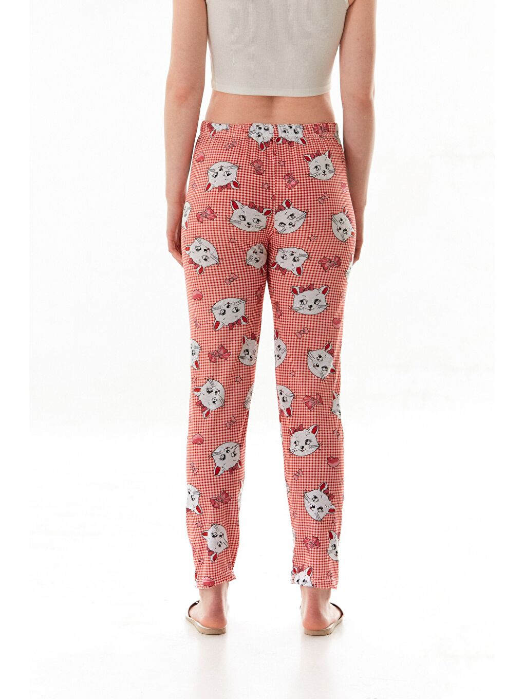 Beyaz Limon Baskılı Pijama Altı-3